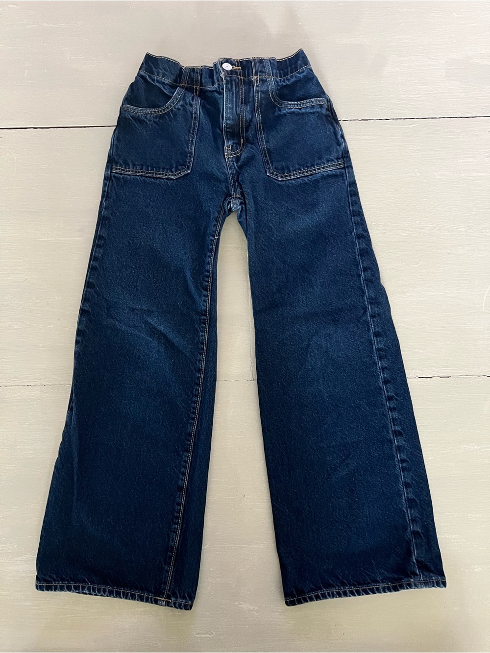 Old Navy Girls XL 12 High Rise Baggy Wide Leg Jeans Built-In Tough
